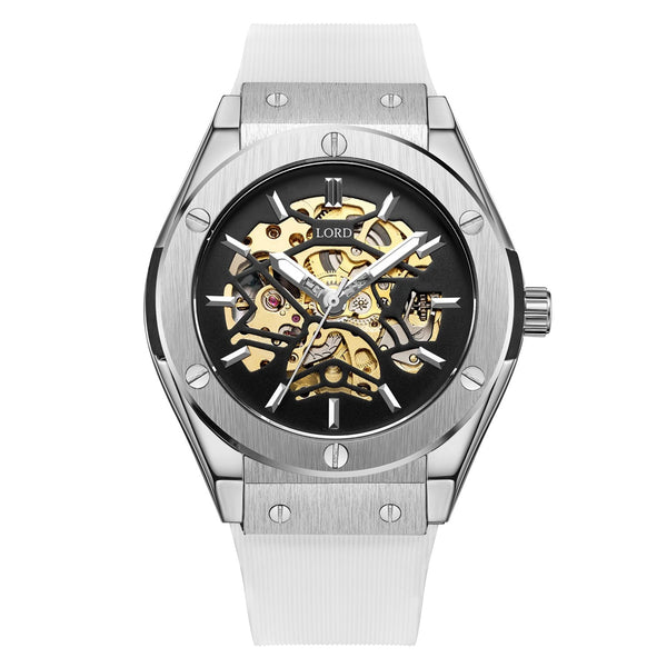 Bolt 45mm White Silver Watch LORD Lord Timepieces